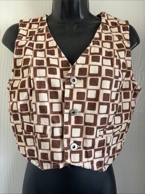The Ragged Priest Denim Print Vest